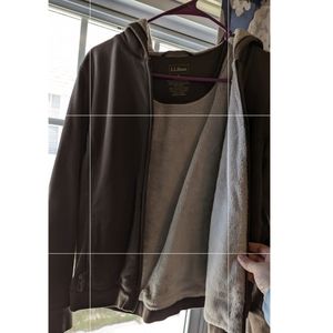 LLBean fleece lined sweatshirt